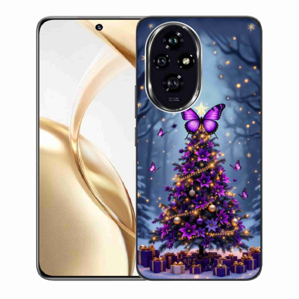 mmCase gél tok az Honor 200 5G-hez – pillangós karácsonyfa