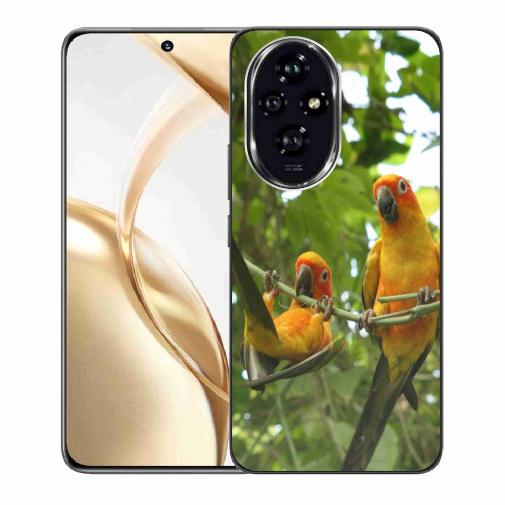 Zselés borítás mmCase a Honor 200 5G számára - papagájok aratingy