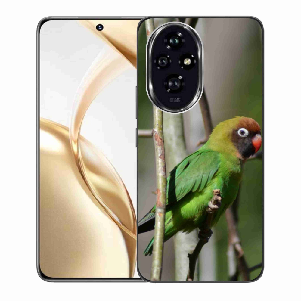 Zselés borítás mmCase a Honor 200 5G készülékhez - papagáj agapornis