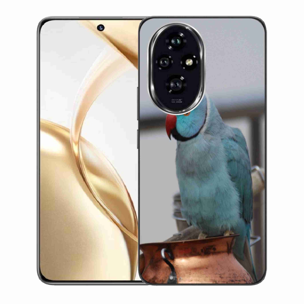 Zselés borítás mmCase a Honor 200 5G készülékhez - papagáj alexander kék