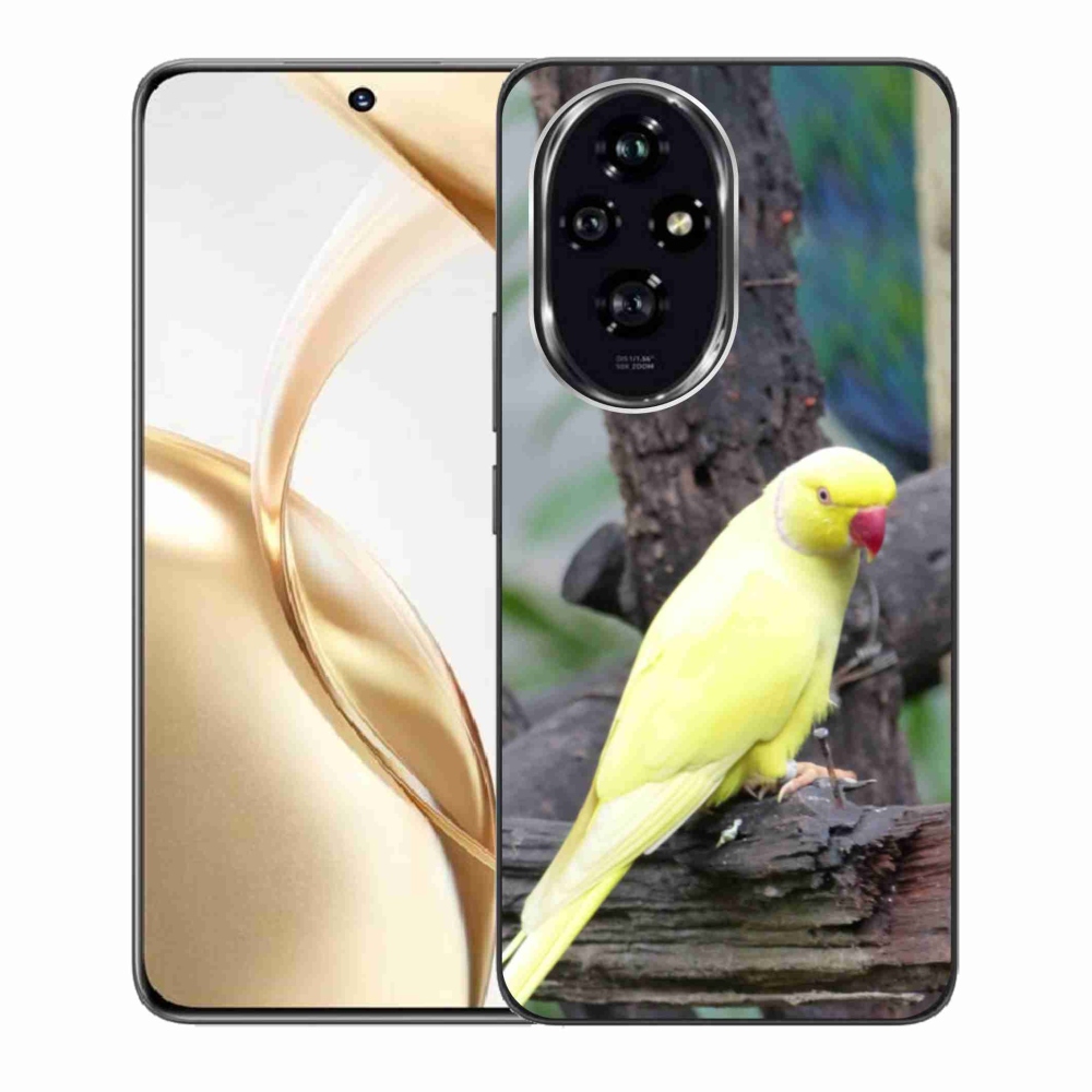 Zselés borítás mmCase a Honor 200 5G készülékhez - papagáj alexander sárga
