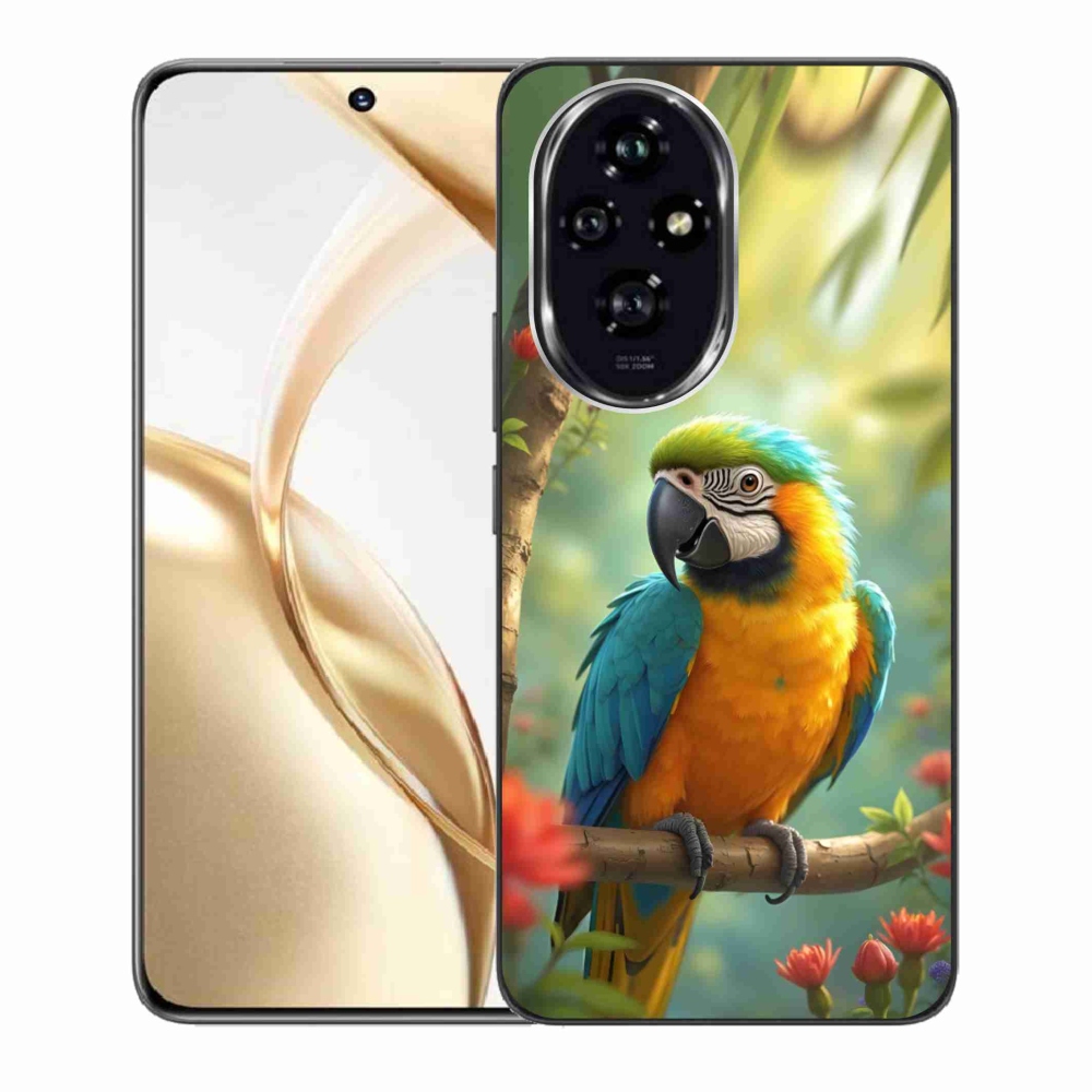 mmCase géltok az Honor 200 5G-hez – kék-sárga ara papagáj
