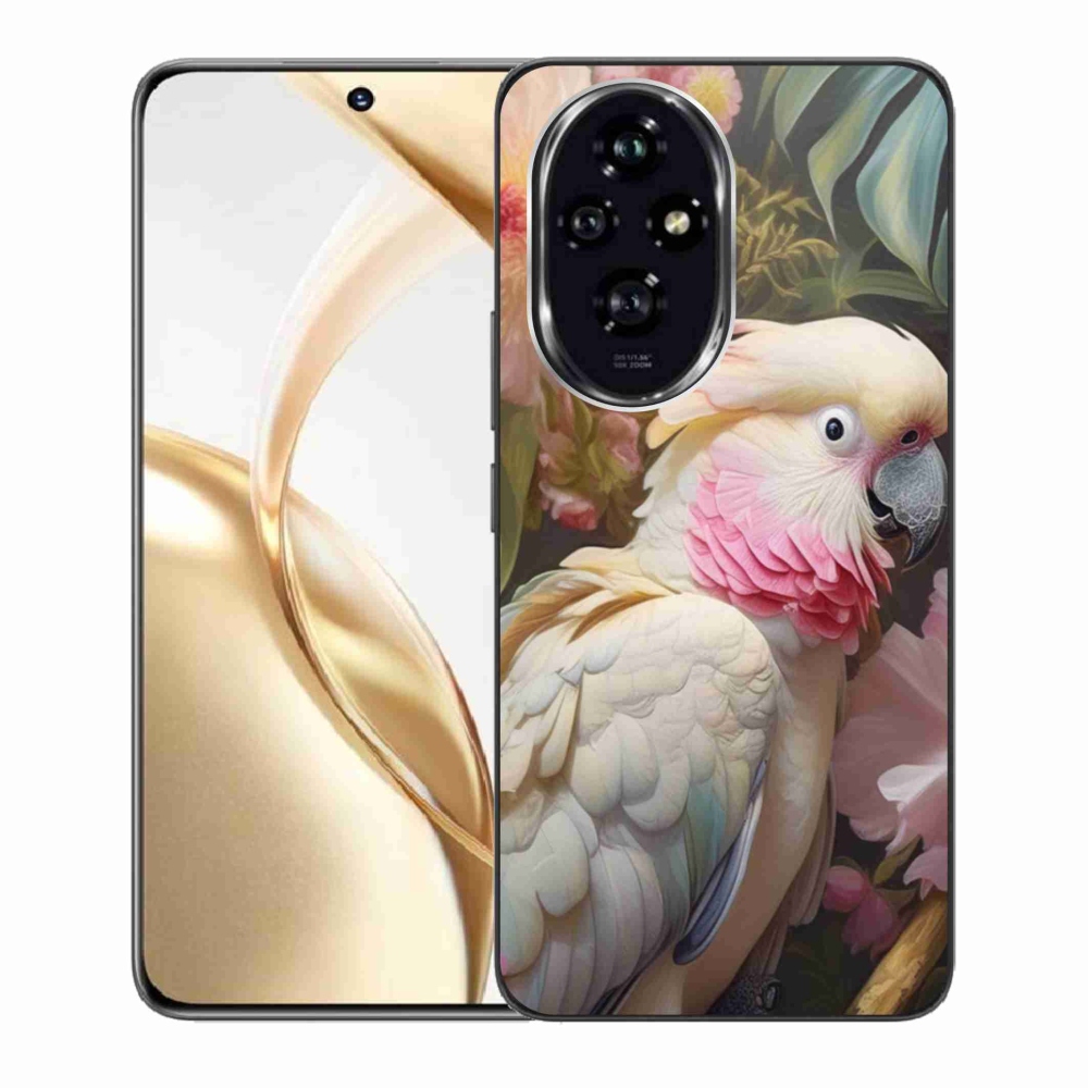 Zselés borítás mmCase a Honor 200 5G készülékhez - papagáj kakadu rózsaszín 2