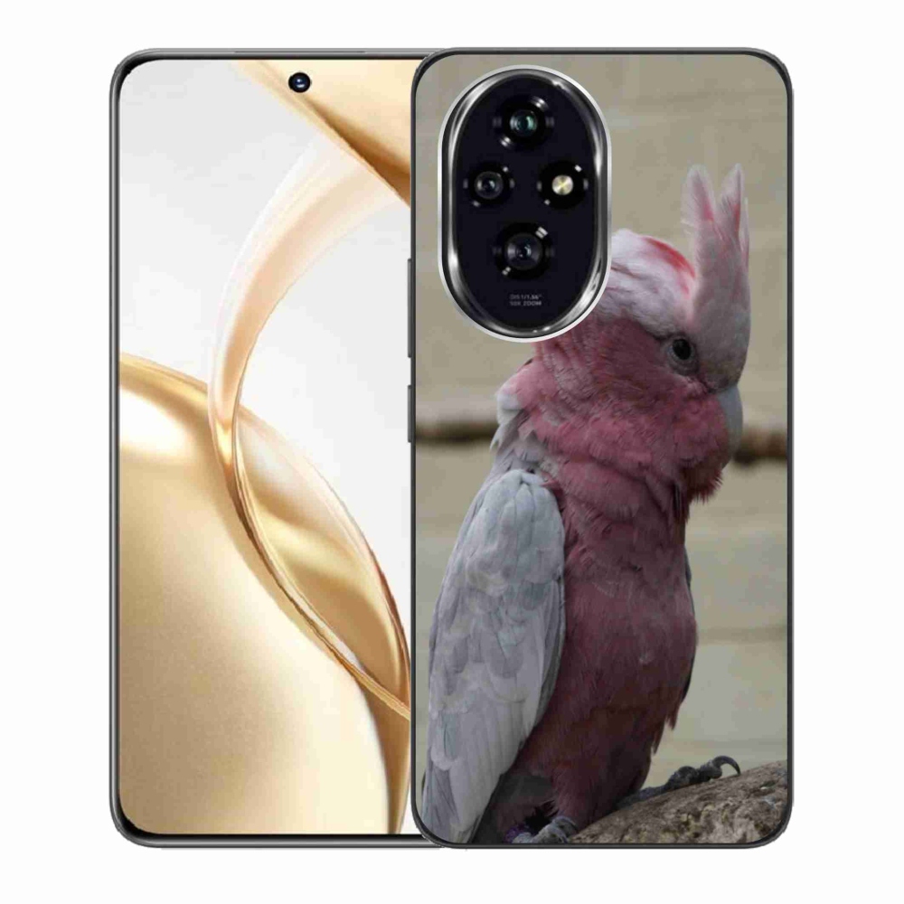 Zselés borítás mmCase a Honor 200 5G készülékhez - papagáj kakadu rózsaszínű