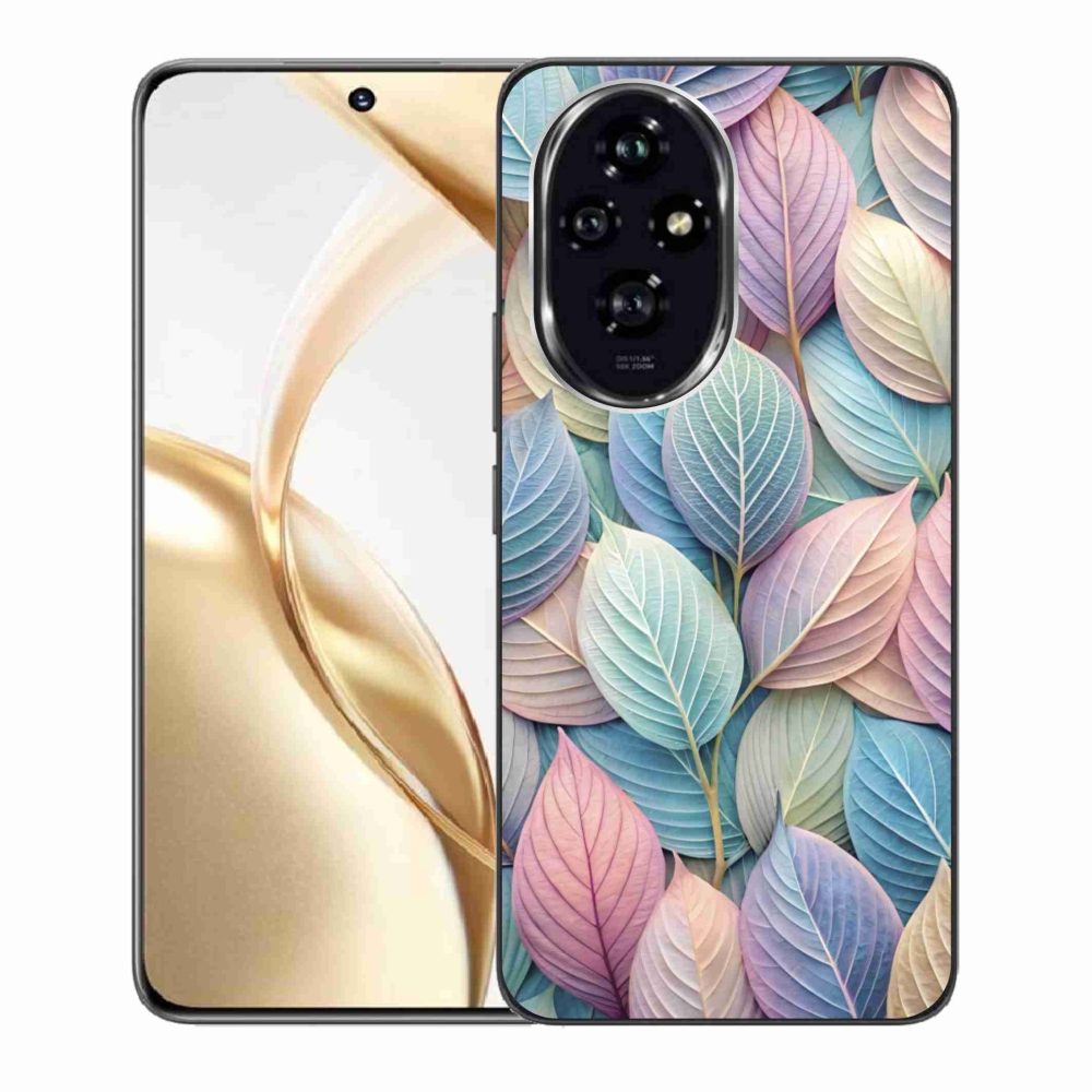 Zselés borító mmCase a Honor 200 5G készülékhez - pasztell színű levelek