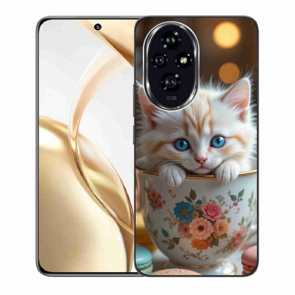 Zselés borító mmCase a Honor 200 5G számára - aranyos cica 6