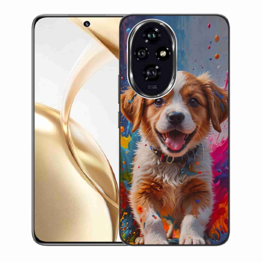 Zselés borítás mmCase a Honor 200 5G számára - aranyos kiskutya 3