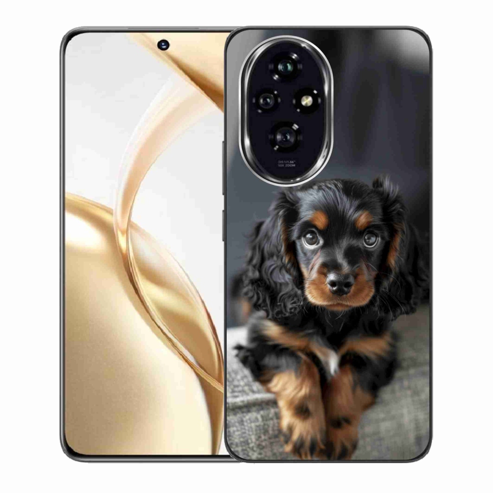 mmCase gél tok az Honor 200 5G-hez – aranyos, hosszúszőrű tacskó