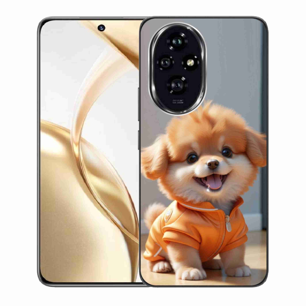 mmCase gél tok az Honor 200 5G-hez – aranyos pomerániai pulóverben