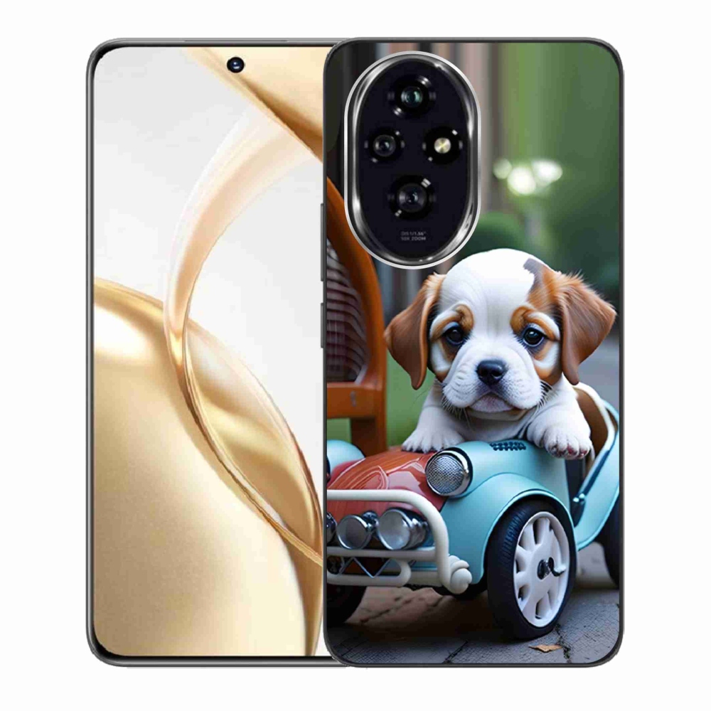 mmCase géltok az Honor 200 5G-hez – kiskutya egy retro autóban