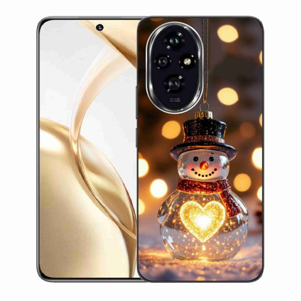 mmCase gél tok az Honor 200 5G-hez – világító karácsonyi hóember