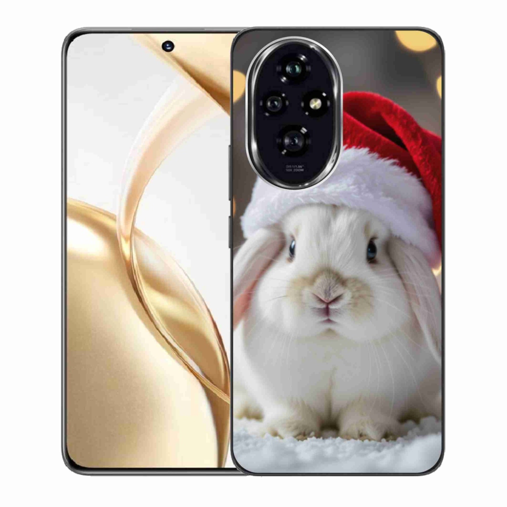 Zselés borítás mmCase a Honor 200 5G számára - karácsonyi nyuszi