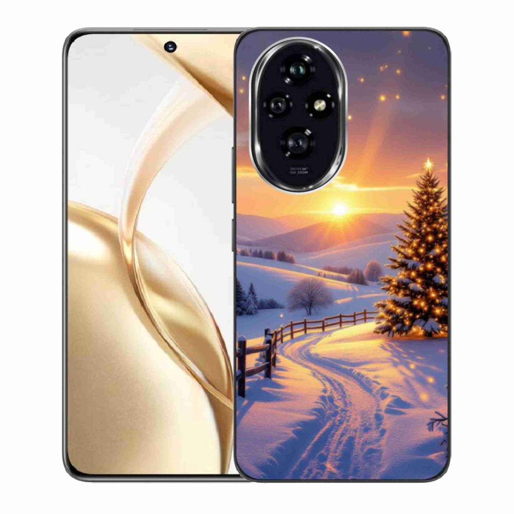 Zselés borítás mmCase a Honor 200 5G számára - téli tájkép