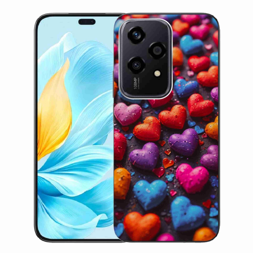 Zselés borítás mmCase a Honor 200 Lite 5G készülékhez - színes szív