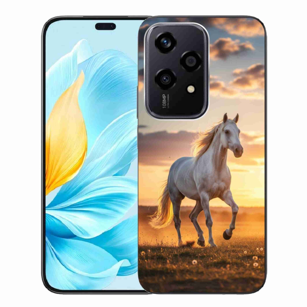 Zselés borítás mmCase a Honor 200 Lite 5G számára - futó fehér ló 2