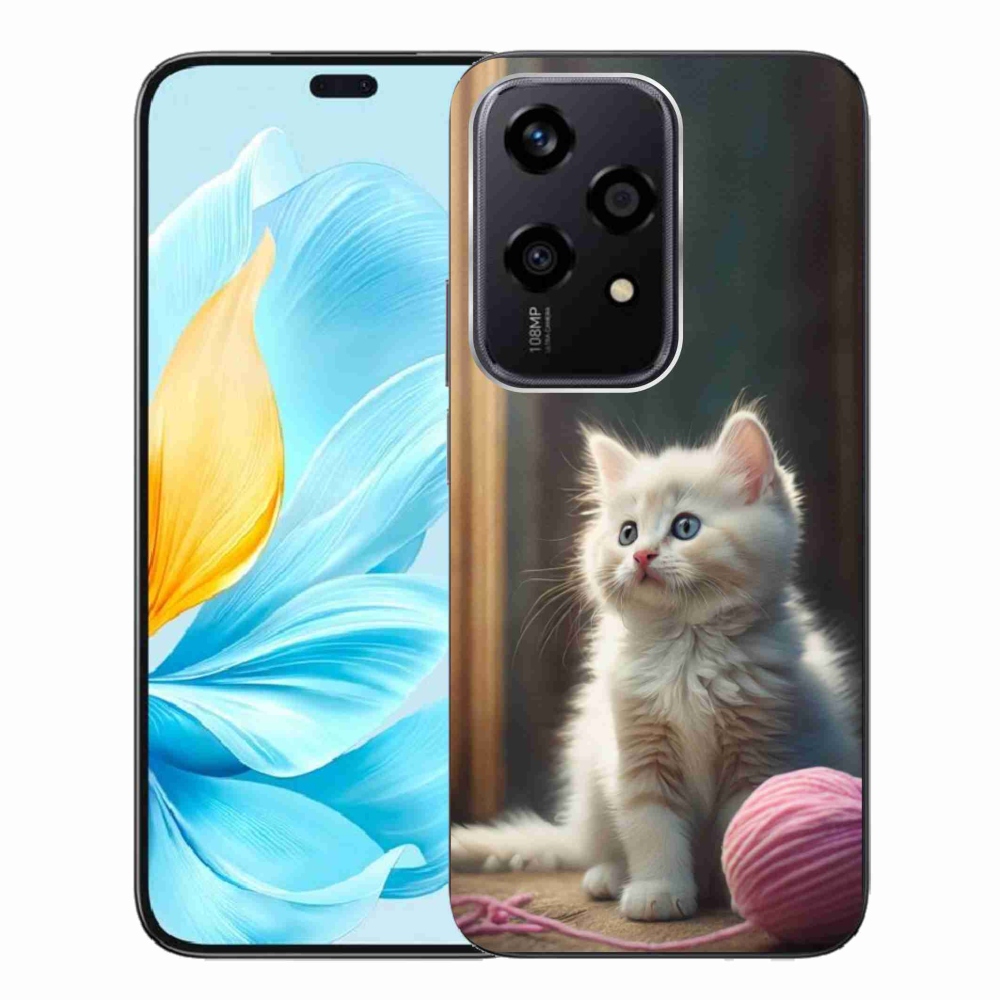 Zselés borítás mmCase a Honor 200 Lite 5G készülékhez - fehér cica 2