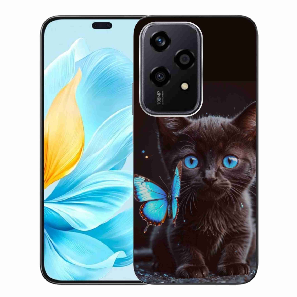 Zselés borítás mmCase a Honor 200 Lite 5G készülékhez - fekete cica 3