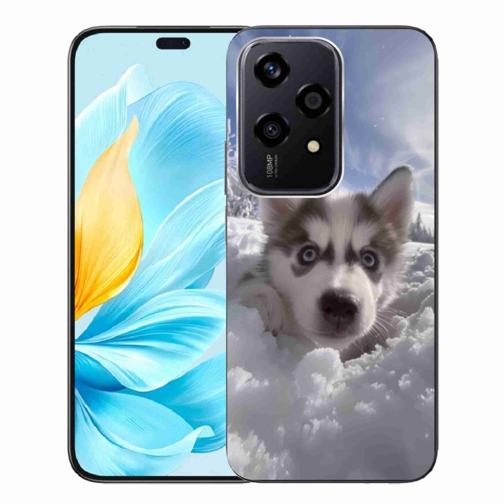 Zselés borítás mmCase a Honor 200 Lite 5G számára - husky a hóban