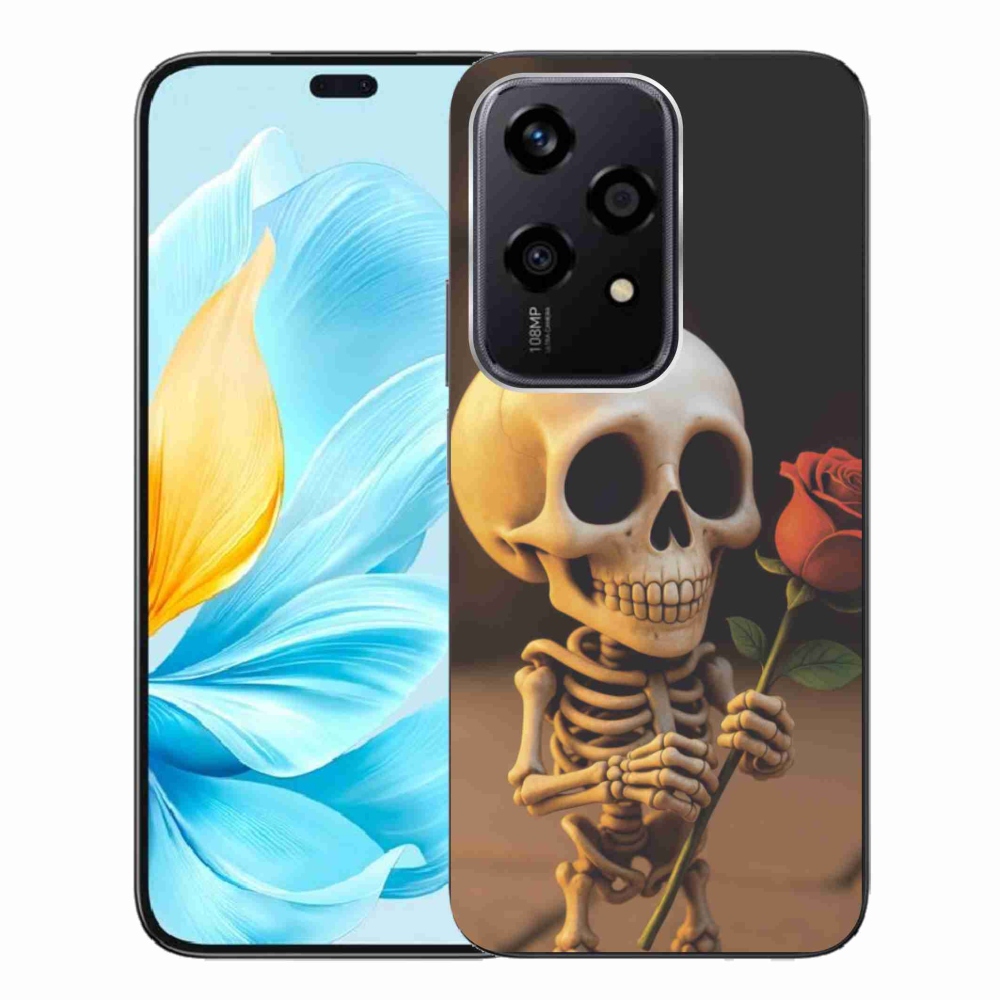 Gél borítás mmCase a Honor 200 Lite 5G számára - csontváz rózsával