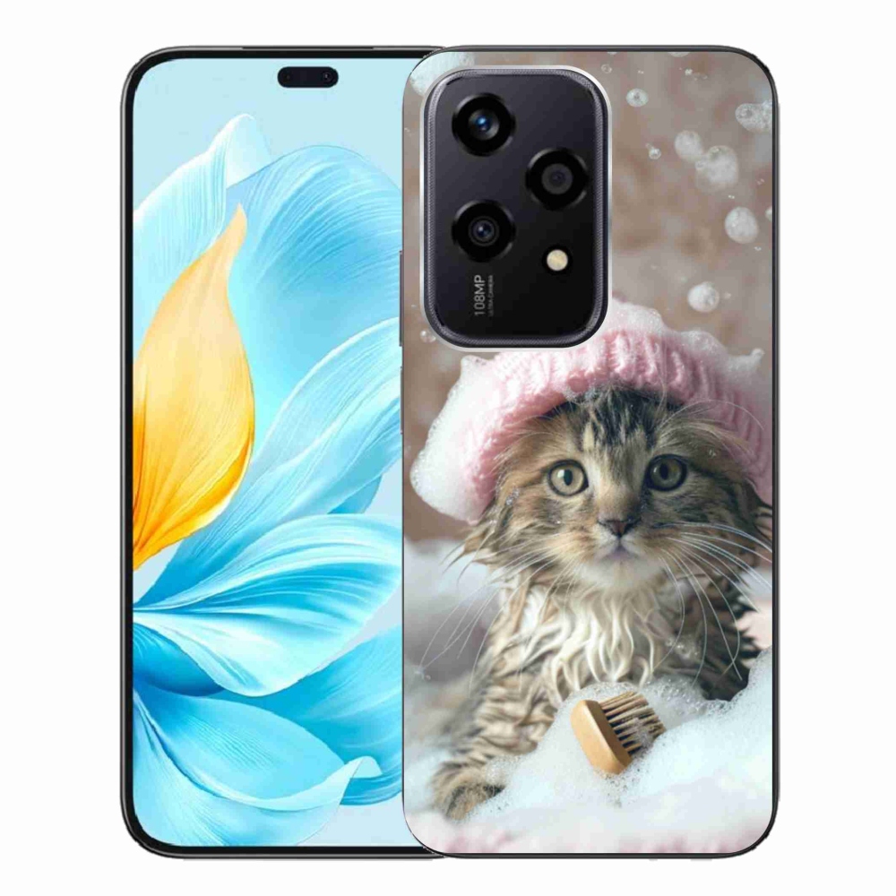 Zselés borítás mmCase a Honor 200 Lite 5G-hez - cica és fürdő