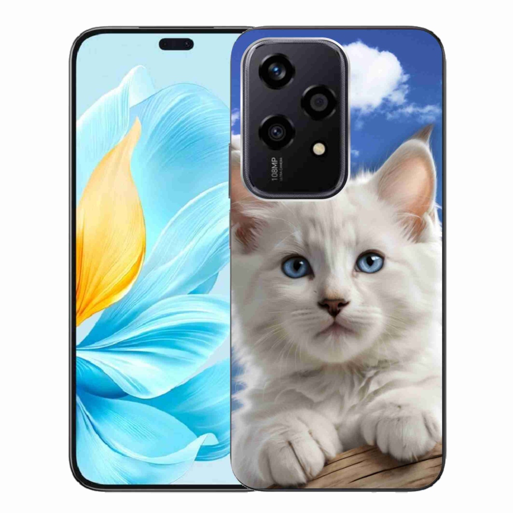 mmCase gél tok az Honor 200 Lite 5G-hez – cica és felhők
