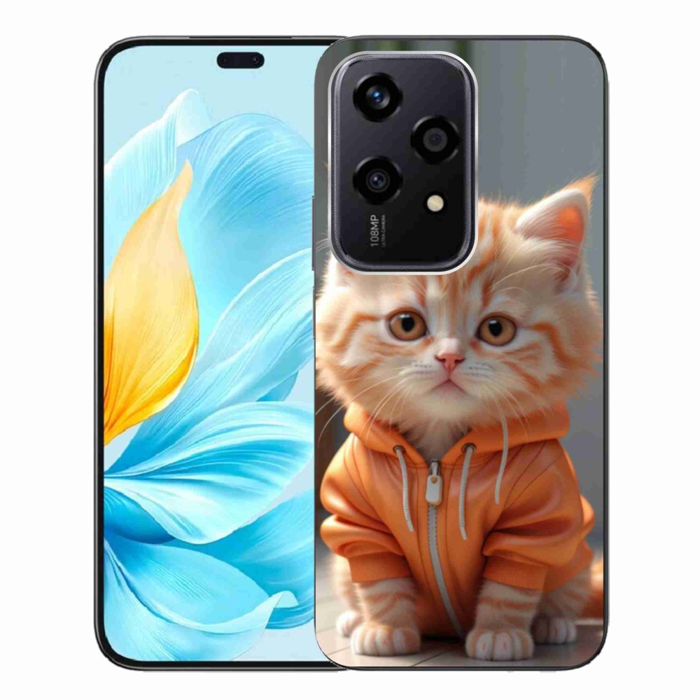 Gél borító mmCase a Honor 200 Lite 5G számára - cica egy melegítőben