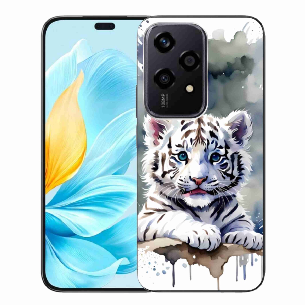 Zselés borítás mmCase a Honor 200 Lite 5G készülékhez - fehér tigriskölyök