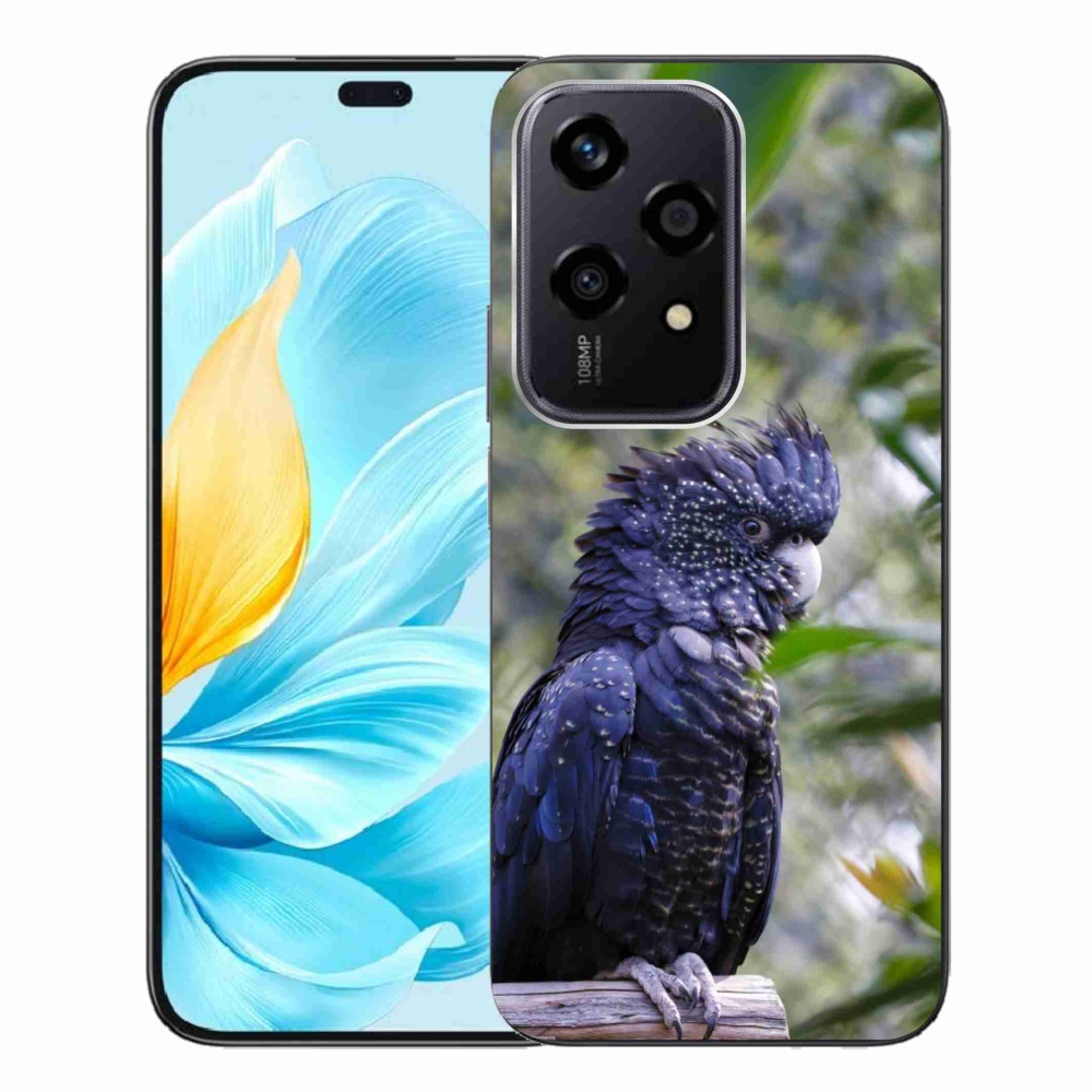 mmCase gél tok az Honor 200 Lite 5G-hez – fekete kakadu papagáj
