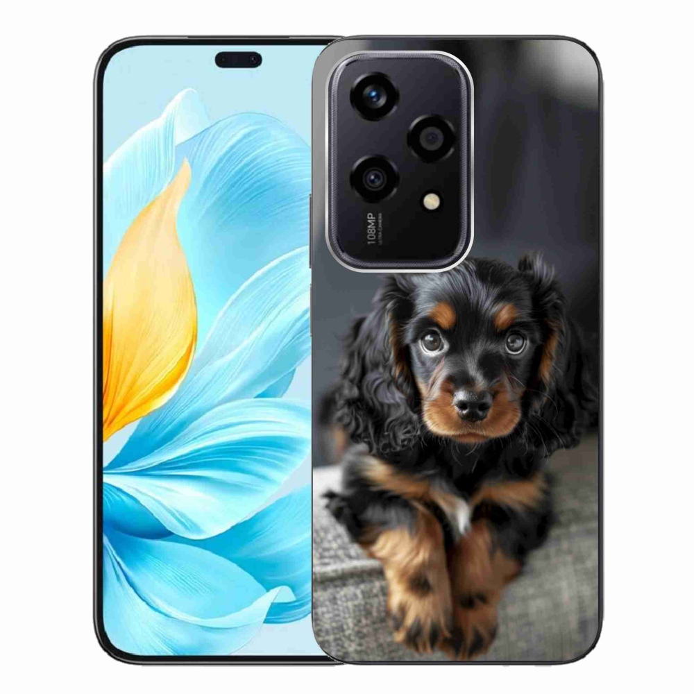 mmCase gél tok az Honor 200 Lite 5G-hez – aranyos, hosszúszőrű tacskó