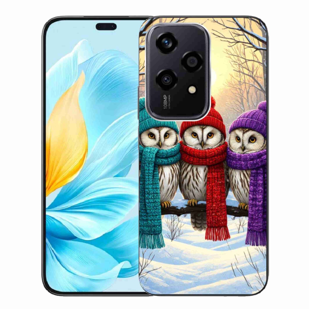 Zselés borítás mmCase a Honor 200 Lite 5G számára - bagoly barátok
