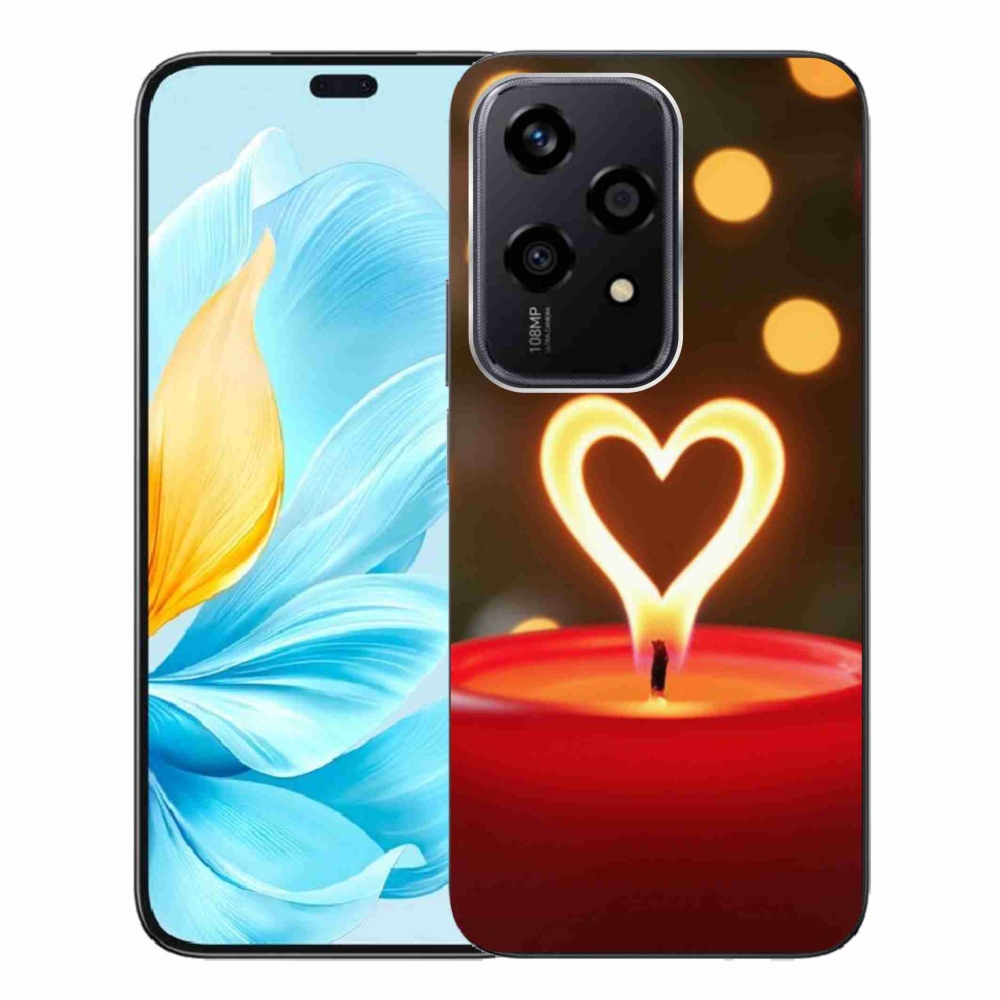 Zselés borítás mmCase a Honor 200 Lite 5G készülékhez - lángoló szív