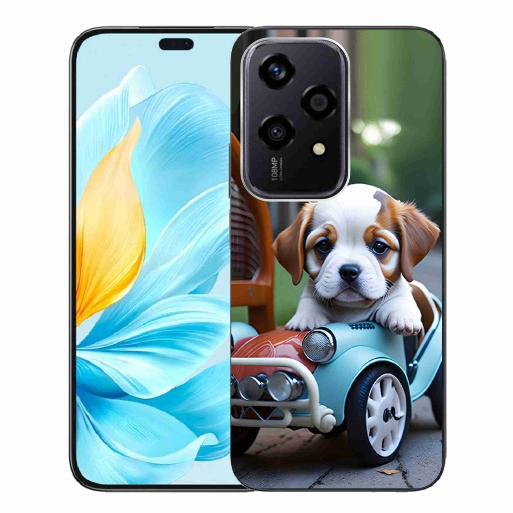 mmCase géltok az Honor 200 Lite 5G-hez – kiskutya egy retro autóban