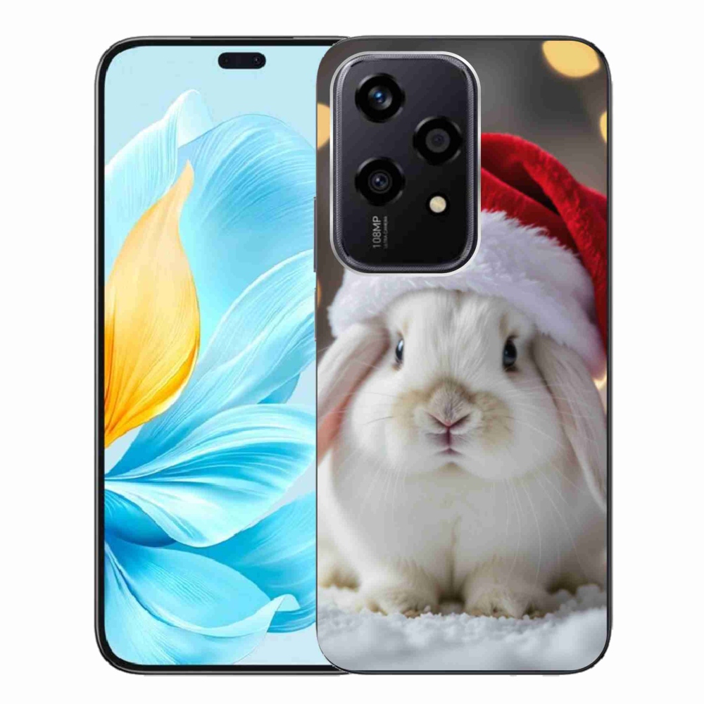 Zselés borítás mmCase a Honor 200 Lite 5G számára - karácsonyi nyuszi