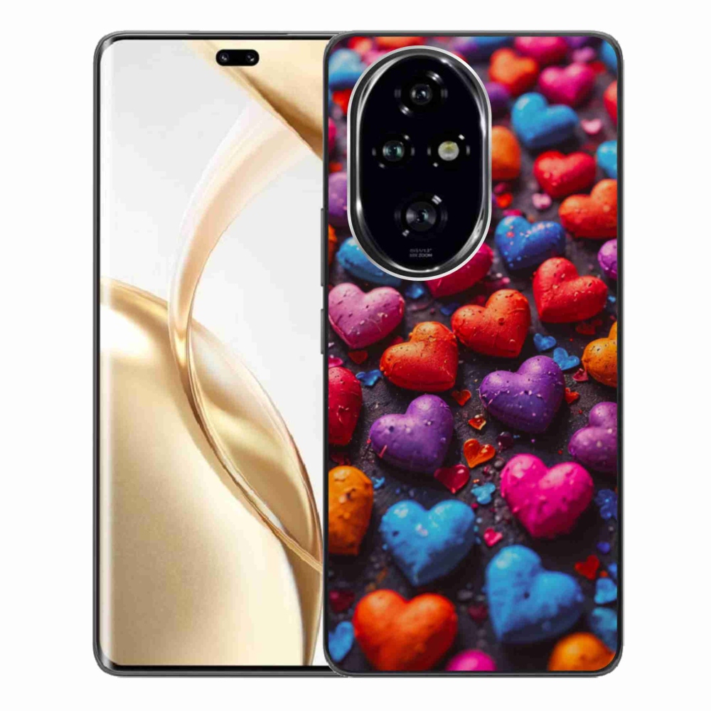 Zselés borítás mmCase a Honor 200 Pro 5G készülékhez - színes szív