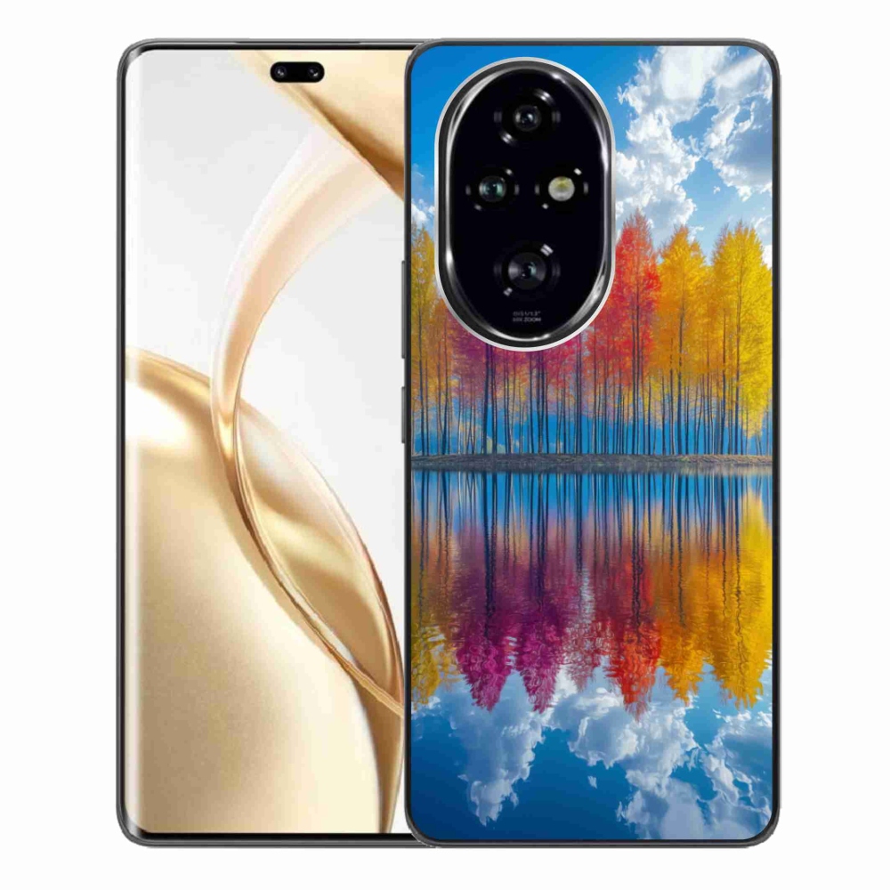 Zselés borítás mmCase a Honor 200 Pro 5G számára - színes fák
