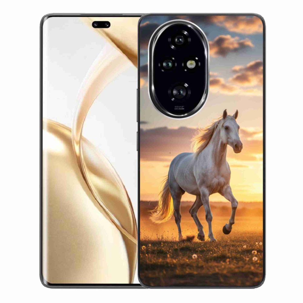 Zselés borítás mmCase a Honor 200 Pro 5G-hez - futó fehér ló 2