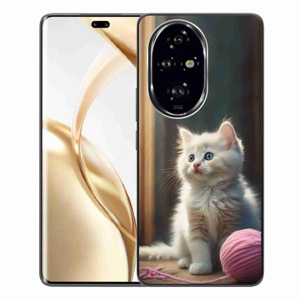 Zselés borítás mmCase a Honor 200 Pro 5G készülékhez - fehér cica 2