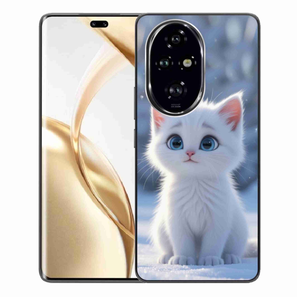 mmCase gél tok az Honor 200 Pro 5G-hez – fehér cica 3