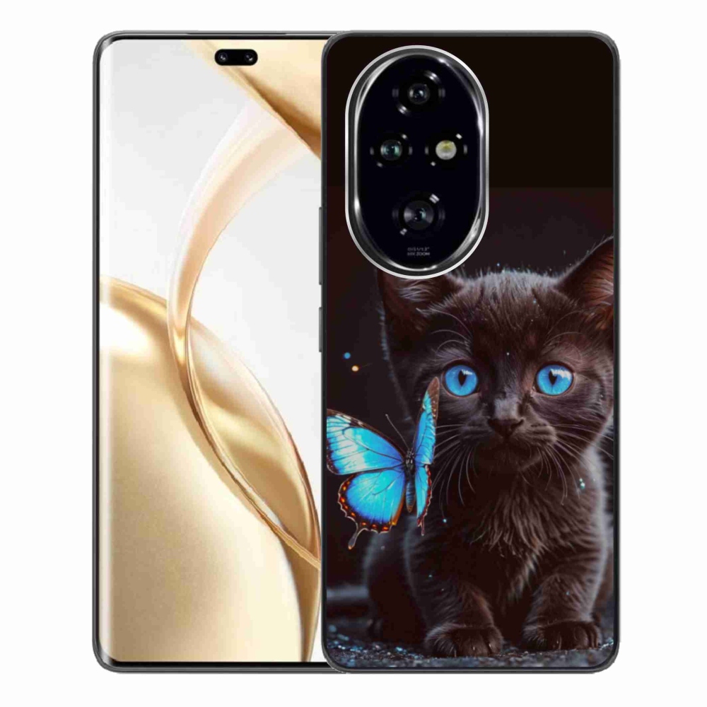 Zselés borítás mmCase a Honor 200 Pro 5G készülékhez - fekete cica 3