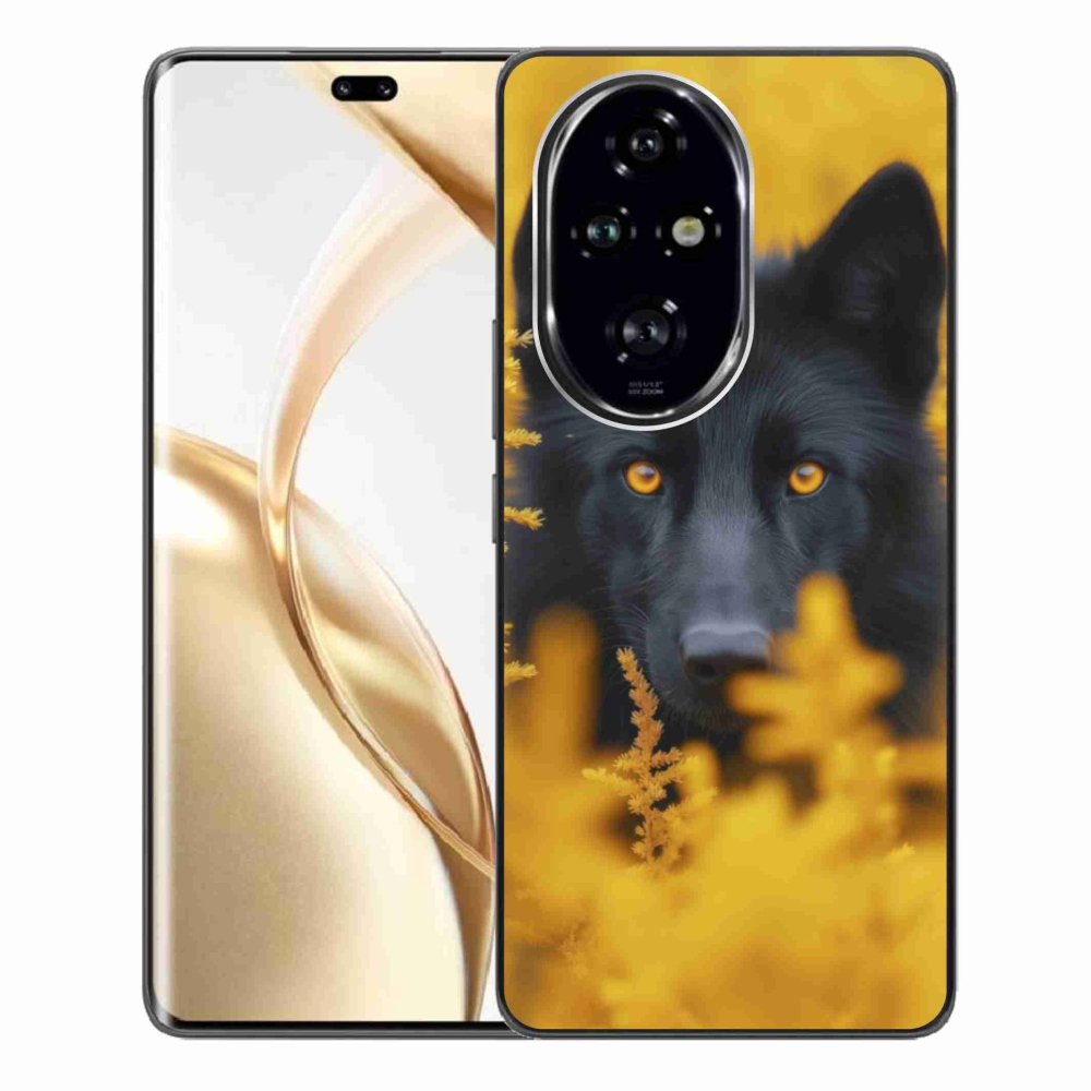 Zselés borítás mmCase a Honor 200 Pro 5G készülékhez - fekete farkas 2