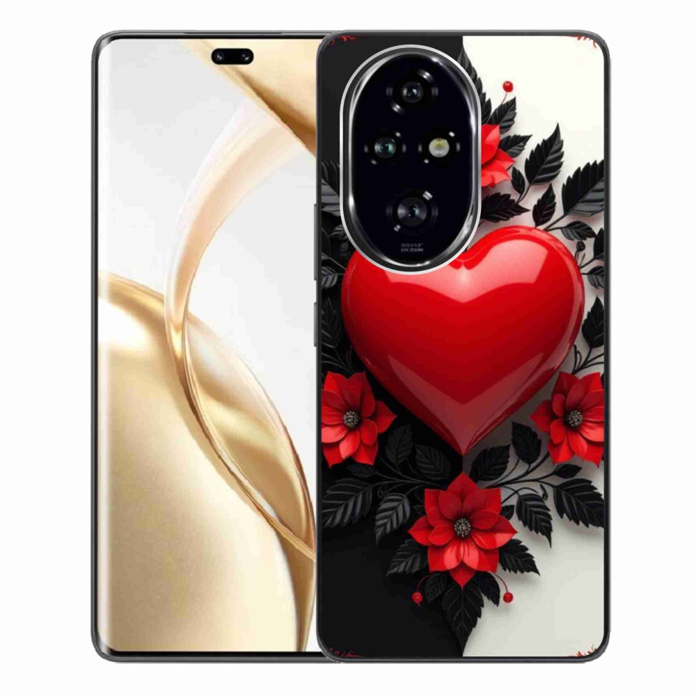 Zselés borítás mmCase a Honor 200 Pro 5G készülékhez - piros szív