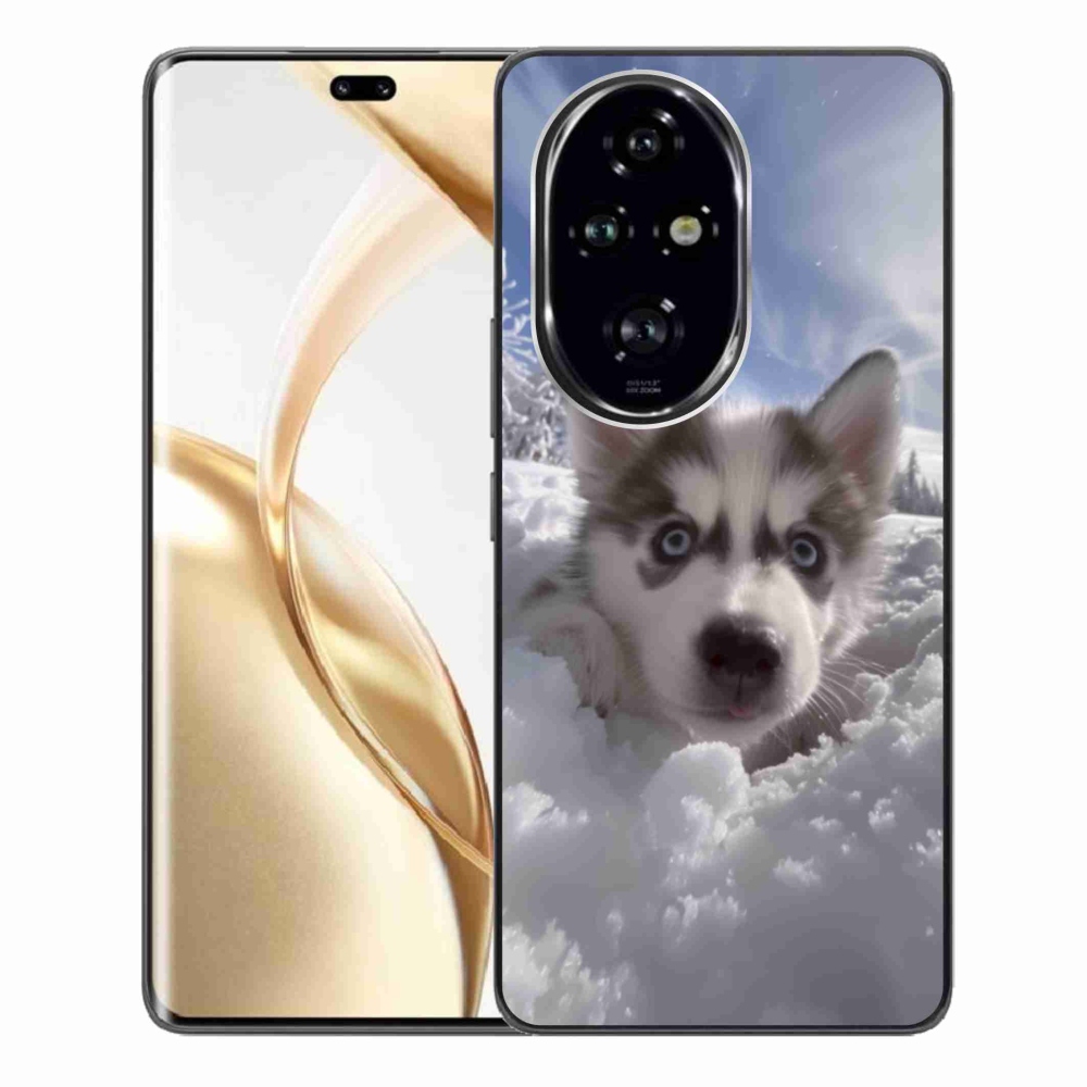 Gél borítás mmCase a Honor 200 Pro 5G számára - husky a hóban