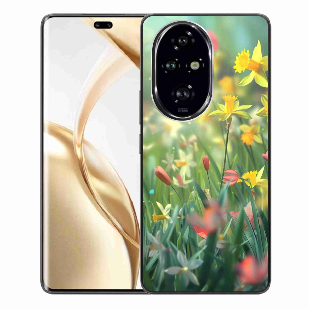 Zselés borítás mmCase a Honor 200 Pro 5G számára - tavaszi virágok
