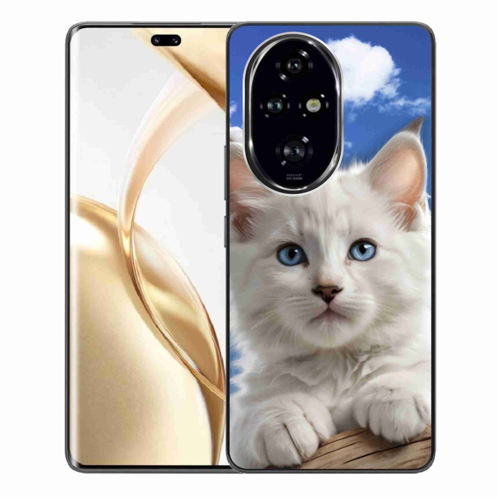 mmCase gél tok az Honor 200 Pro 5G-hez – cica és felhők