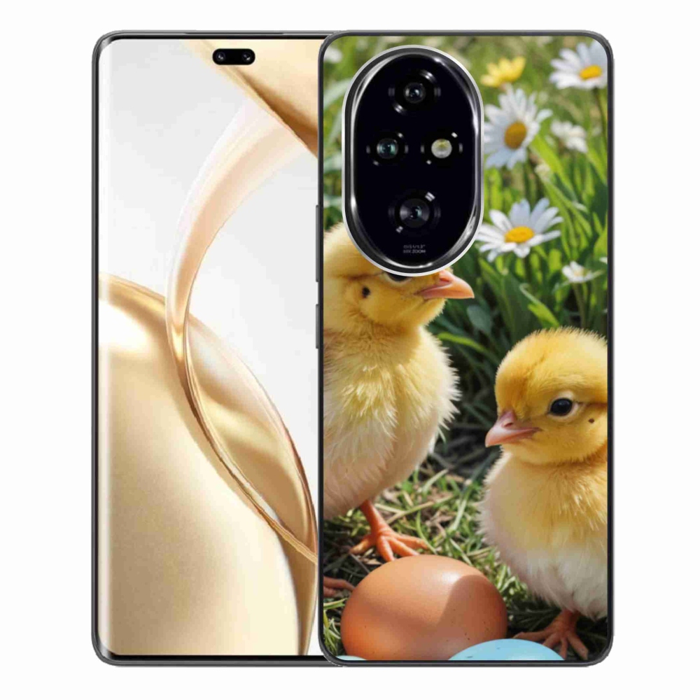 Zselés borítás mmCase a Honor 200 Pro 5G számára - csirkék