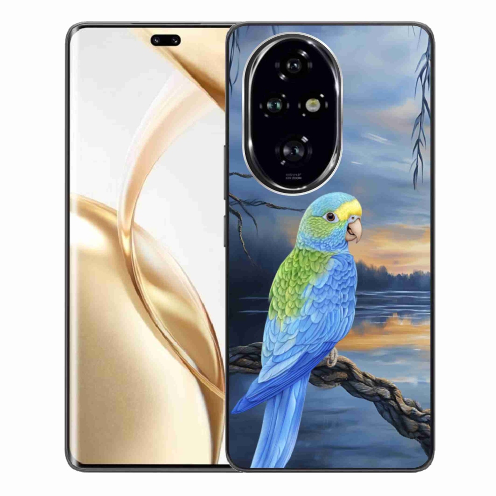 Zselés borítás mmCase a Honor 200 Pro 5G készülékhez - kék papagáj