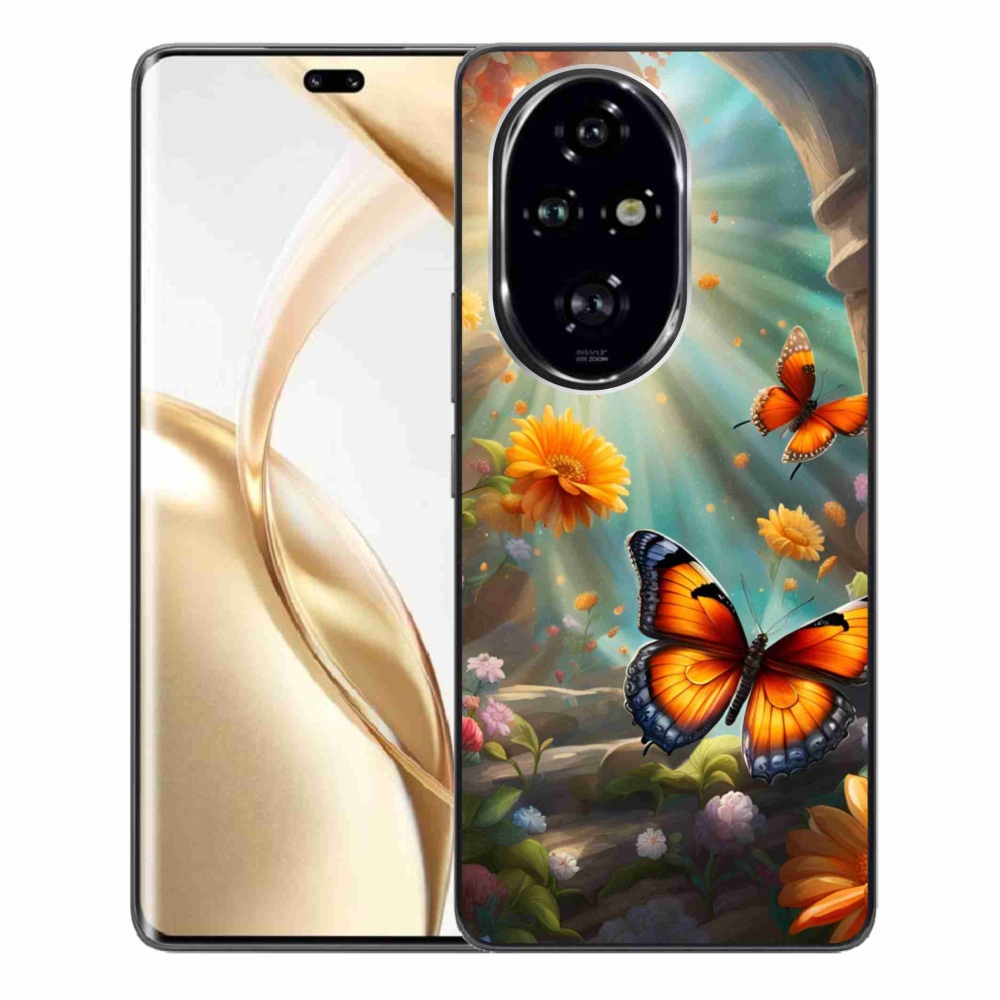 Zselés borítás mmCase a Honor 200 Pro 5G készülékhez - pillangókert 2