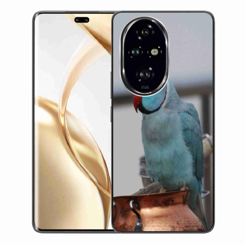 Zselés borítás mmCase a Honor 200 Pro 5G készülékhez - papagáj alexander kék