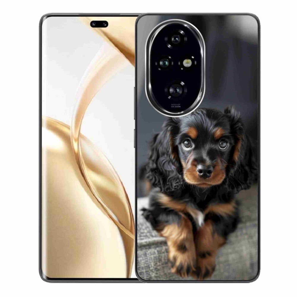 mmCase gél tok az Honor 200 Pro 5G-hez – aranyos, hosszúszőrű tacskó