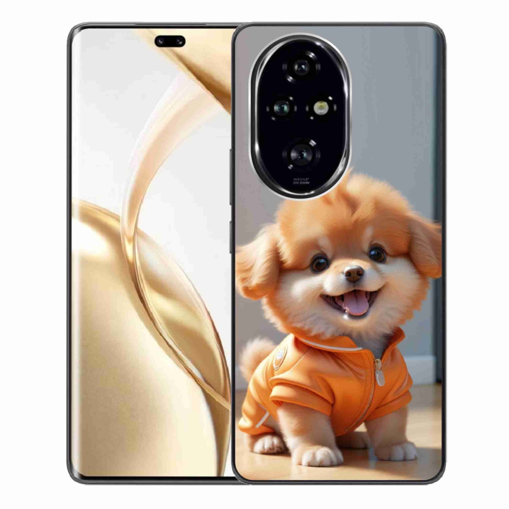 mmCase géltok az Honor 200 Pro 5G-hez – aranyos pomerániai pulóverben